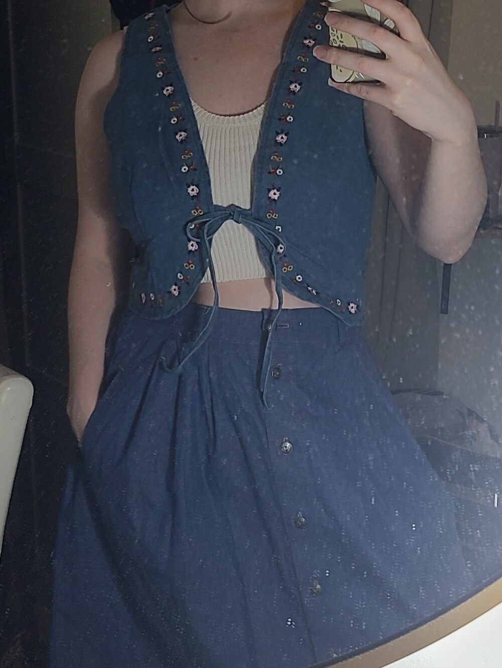 Koret City Blues Denim Midi Skirt